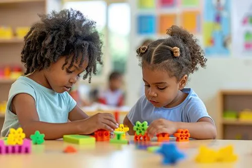 Enfants qui jouent en micro-creche