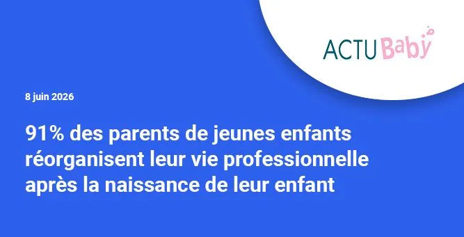 91% des parents de jeunes enfants réorganisent leur vie professionnelle après la naissance de leur enfant